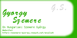 gyorgy szemere business card