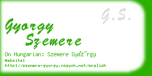 gyorgy szemere business card